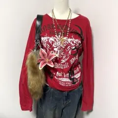 Y2K 平成 ギャル グランジ 英字 ロゴ ロンＴ 長袖 パンク ロック