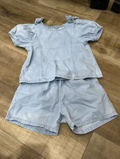 プティマイン　デニム　セットアップ