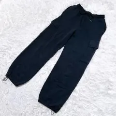UNIQLO ユニクロ スウェットカーゴパンツ S 黒系 イージーパンツ ワイド