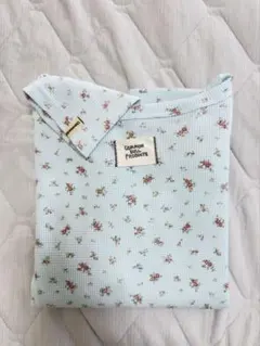 COMMON GULL PRODUCTS 花柄 ワッフル 長袖カットソー