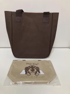 ブラウン キルティング トートバッグ