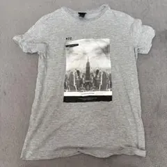 H&M NYCプリント グレー Tシャツ XS