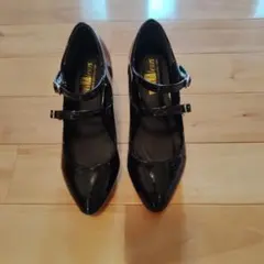 Vivi fleurs ダブルストラップ パンプス ブラックのサムネイル