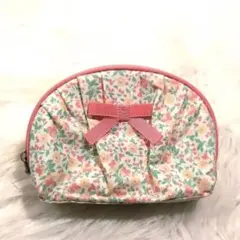 Laura Ashley ミニ ポーチ ピンク 花柄 リボン