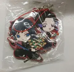 鬼滅の刃　ガチャガチャ　ラバーマスコット　ストラップ　冨岡義勇　胡蝶しのぶ