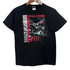 ハーレーダビッドソン ビックプリント バイク 半袖 Tシャツ 黒 海外古着のサムネイル