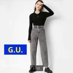 GU ジーユーハイウエストマムジーンズ デニム パンツ/DISCOATローリーズ