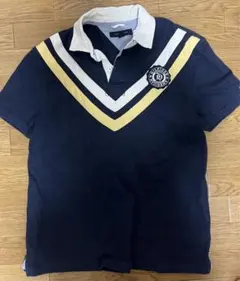 TOMMY HILFIGER ネイビー Vネックポロシャツ