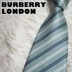 【極美品】BURBERRY LONDON ネクタイ　レジメンタル　ストライプ