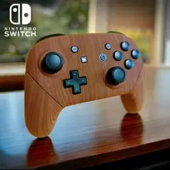 【Nintendo Switch】純正プロコン 木目調 カスタム シェル新品