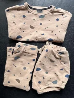 manina／半袖トップス＋レギンス＋カボチャパンツ3点セット(70〜90)