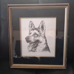 け*う様 八代亜紀絵画 愛犬 木製フレーム付 - メルカリ