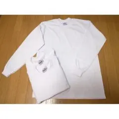 プロクラブ新品ヘビーウエイト長袖無地TシャツTEEロンTホワイト白M 3枚セットのサムネイル