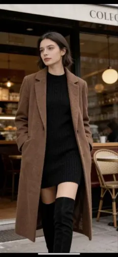 ブラウン ロングコート