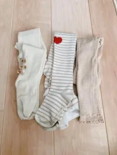 スパッツセット アイボリー ストライプ