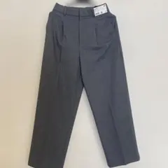 UNIQLO タックワイドパンツ M グレー