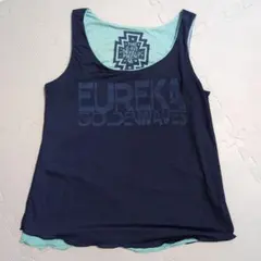 G-FIT EUREKA タンクトップ レイヤード ネイビー　レディースMのサムネイル