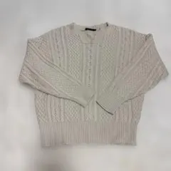 AMERICAN HOLIC ケーブル編みニット アイボリー M