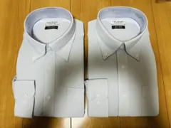 【新品未使用】AOKI ノンアイロン LES MUES ブルーLL 2枚セット