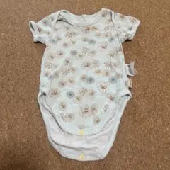 花柄 ロンパース 70cm 水色 Paul & JOE コラボ 半袖