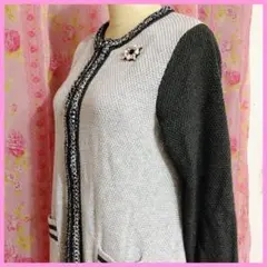 Super Beautyツイードロングカーディガン ワンピ スーパービューティー