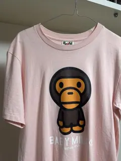 A BATHING APE BABY MILO Tシャツ ピンク