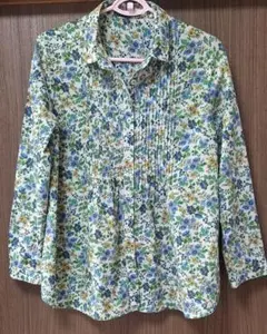 ♪DECOY・花柄 ピンタック 長袖ブラウスのサムネイル