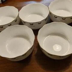 HANAEMORI 蝶模様 陶器ボウル 5個セットのサムネイル