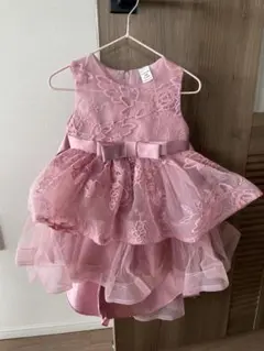 SHEIN ピンク レースフリルドレス 9-12M