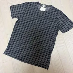 PLST ハウンドトゥースジャガード 半袖Tシャツ XL