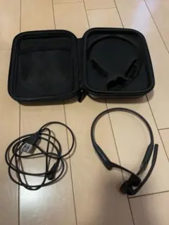 【動作良・箱付】Shokz OpenComm 骨伝導イヤホン ブラック 除菌済