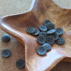 ブラウン 4つ穴 ボタン  Ф13㎜  20個