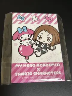 僕のヒーローアカデミア x サンリオキャラクター 缶バッジ 麗日お茶子