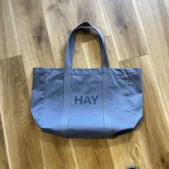 HAY ヘイ トートバッグ ブルーキャンバス ロゴ 大容量のサムネイル