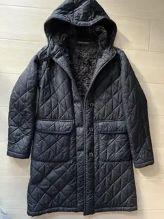 MACKINTOSH マッキントッシュ キルティングコート ボア 紺36