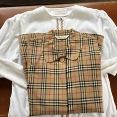 3枚セット ホワイト 長袖シャツ １枚 チェック柄２枚