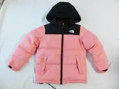 レディース キッズ ノースフェイス ダウンジャケット サイズ150 ピンク/黒