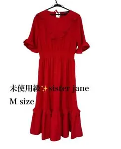極美品‼️ Sister Jane シスタージェーン フリルワンピース ドレス　赤のサムネイル