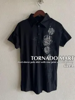 00s TORNADO MART スワロ ローズ ポロシャツ y2k 平成 お兄のサムネイル