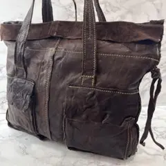 CAMPOMAGGI ヴィンテージ加工 キャンバス 2way トートバッグ - メルカリ