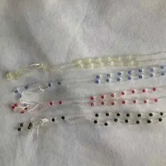 ビーズネックストラップ  赤