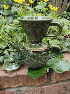 織部釉コーヒーポットアンドドリッパー　（のぶりん様専用）