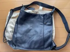 マザーハウス　本革 レザー リュックサック ネイビーのサムネイル