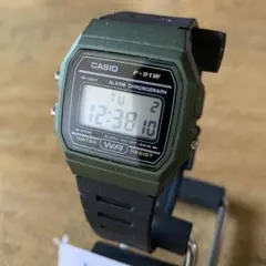CASIO F-91WM-3AJH ミリタリーグリーン 互換ベルト交換済み - メルカリ