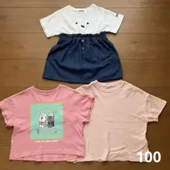 女の子　半袖Tシャツ　まとめ売り　100