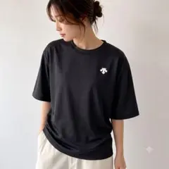 デサント DESCENTE 半袖 ドライTシャツ 黒 M ワンポイント 吸汗速乾