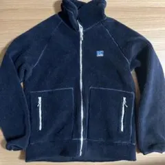 ネイビー フリースジャケット フルジップ
