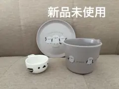 新品未使用　シマエナガ　キャラクター　鳥　食器　丸皿　スープカップ　ボウルのサムネイル