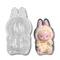 【ラブブ クリアケース】Labubu用のクリアケースお座りタイプ2個セットです♪