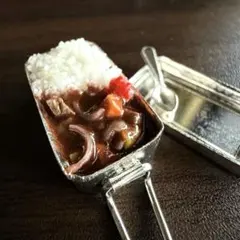 [キャンプみたいなカレーライス♪]フェイクフード ミニチュア